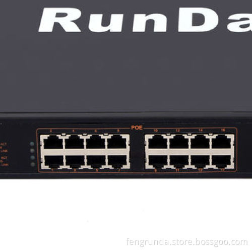 24-port 19" Rack Mount PoE Switch, 24-port 10/100Mbit PoE+2 Gigabit ComboNew